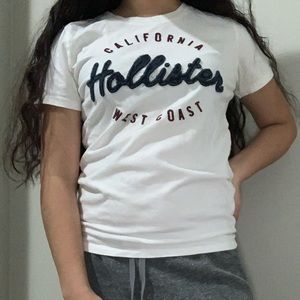 A white t-shirt from Hollister; size xs